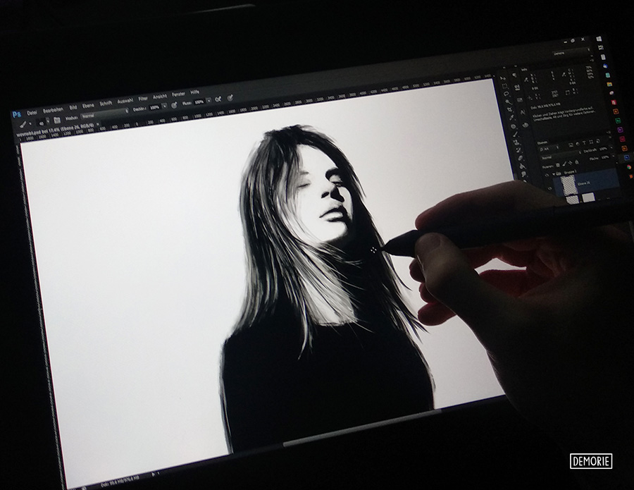 Digital Portrait Painting - Work in Progress