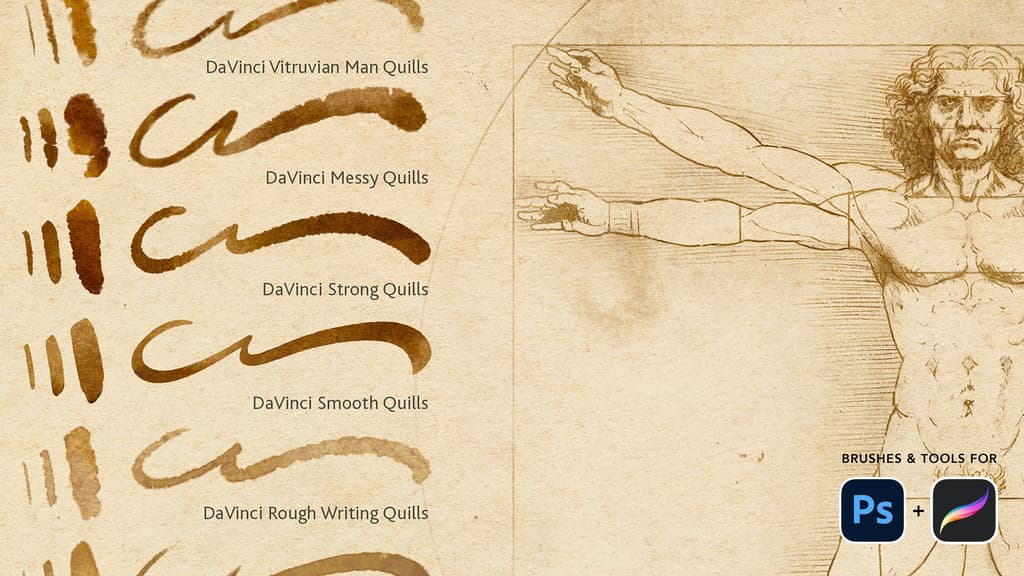 Kickstarter - Leonardo Da Vinci's Drawing Tools for Photoshop and Procreate